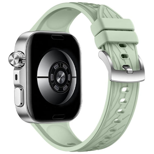 For Huawei Watch Fit 5 / Fit 5 Pro / Fit 4 Leaf Vein Texture Solid Color Silicone Watch Band(Green)