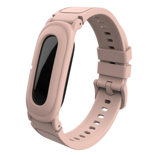 For Google Fitbit Air Solid Color Integrated Soft TPU Watch Band(Cherry Pink)