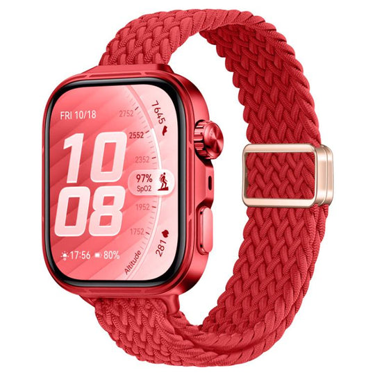 For Huawei Watch Fit 5 / Fit 5 Pro / Fit 4 Slim Magnetic Buckle Nylon Braided Watch Band(Red)