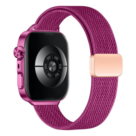 For Huawei Watch Fit5 / Fit5 Pro / Fit4 Slim Magnetic Buckle Elastic Nylon Watch Band(Pitaya Color)
