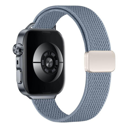 For Huawei Watch Fit5 / Fit5 Pro / Fit4 Slim Magnetic Buckle Elastic Nylon Watch Band(Blue Gray)