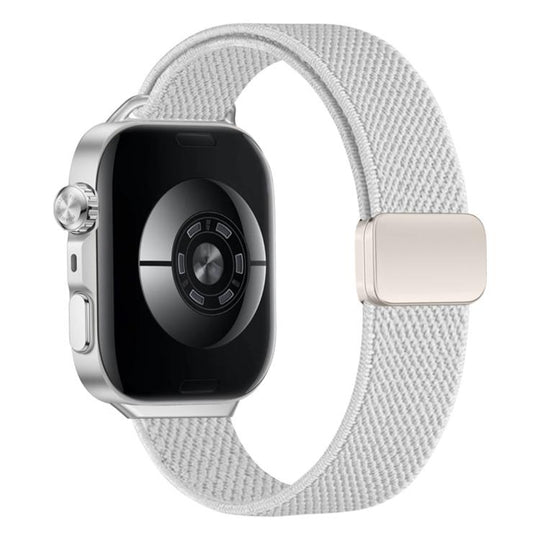 For Huawei Watch Fit5 / Fit5 Pro / Fit4 Slim Magnetic Buckle Elastic Nylon Watch Band(Light Gray)