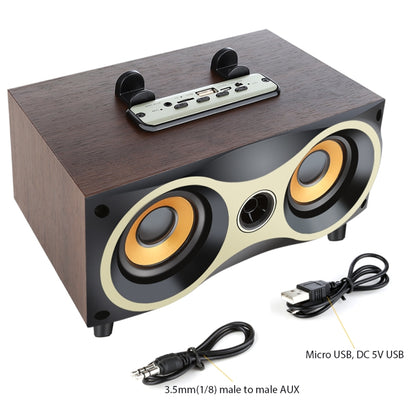 X6 Portable Wooden Wireless Speaker Subwoofer Stereo Radio FM Desktop Bluetooth Speakers - Desktop Speaker by buy2fix | Online Shopping UK | buy2fix