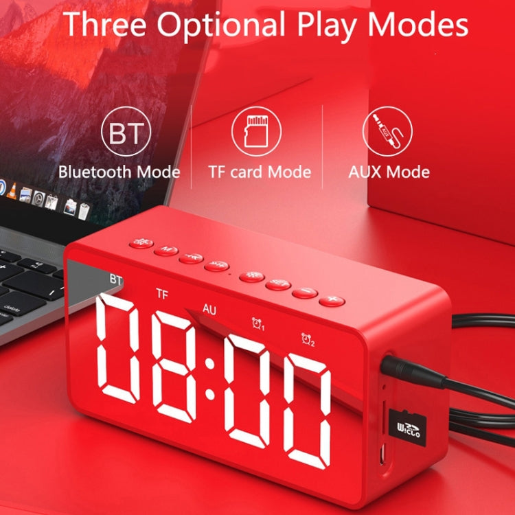AEC BT506 Speaker with Mirror, LED Clock Display, Dual Alarm Clock, Snooze, HD Hands-free Calling, HiFi Stereo(Black) - Desktop Speaker by AEC | Online Shopping UK | buy2fix
