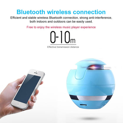 A18 Ball Bluetooth Speaker with LED Light Portable Wireless Mini Speaker Mobile Music MP3 Subwoofer Support TF (Blue) - Desktop Speaker by T&G | Online Shopping UK | buy2fix