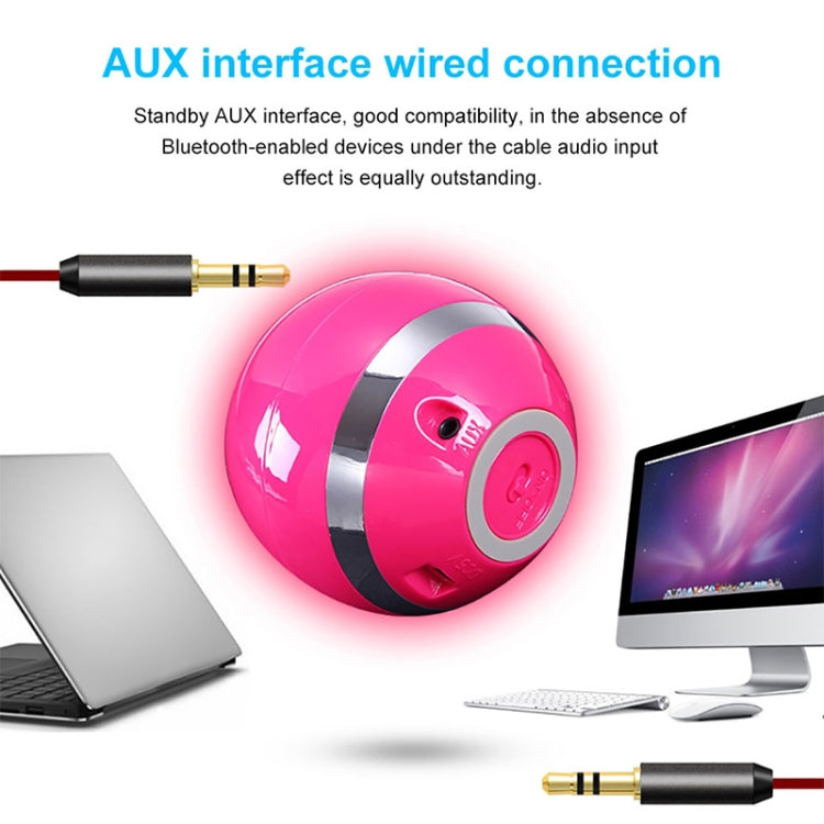 A18 Ball Bluetooth Speaker with LED Light Portable Wireless Mini Speaker Mobile Music MP3 Subwoofer Support TF (Blue) - Desktop Speaker by T&G | Online Shopping UK | buy2fix