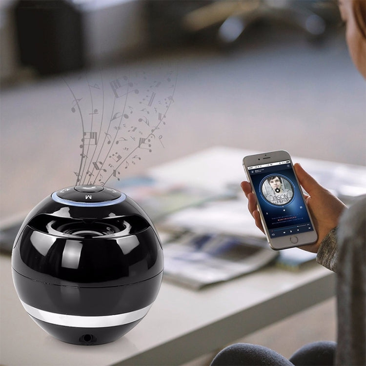 A18 Ball Bluetooth Speaker with LED Light Portable Wireless Mini Speaker Mobile Music MP3 Subwoofer Support TF (Blue) - Desktop Speaker by T&G | Online Shopping UK | buy2fix