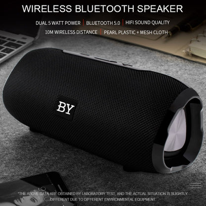 BY Portable Bluetooth Speaker Waterproof Wireless Loudspeaker 3D Stereo Music Surround Sound System Outdoor Speakers Support TF AUX(Black) - Desktop Speaker by buy2fix | Online Shopping UK | buy2fix