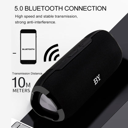 BY Portable Bluetooth Speaker Waterproof Wireless Loudspeaker 3D Stereo Music Surround Sound System Outdoor Speakers Support TF AUX(Grey) - Desktop Speaker by buy2fix | Online Shopping UK | buy2fix
