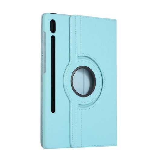 ENKAY 360 Degree Rotation Lichi Texture Leather Case with Holder for Samsung Galaxy Tab S6 10.5 T860 / T865(Light Blue) - Other Galaxy Tab PC by ENKAY | Online Shopping UK | buy2fix