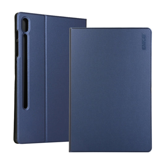ENKAY Horizontal Flip PU Leather Case with Holder for Galaxy Tab S6 10.5 T860 / T865(Dark Blue)