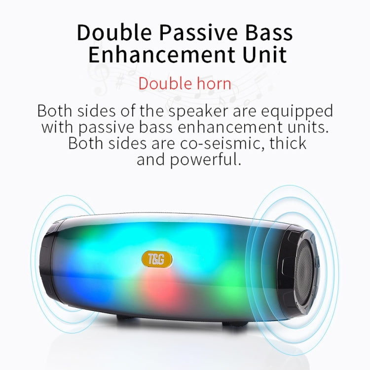T&G TG165 5W*2 Portable Wireless Speaker Speaker With Dancing LED Flashing Light Mp3 AUX USB FM Radio Stereo Subwoofer(Blue) - Desktop Speaker by T&G | Online Shopping UK | buy2fix