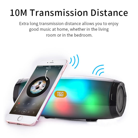 T&G TG165 5W*2 Portable Wireless Speaker Speaker With Dancing LED Flashing Light Mp3 AUX USB FM Radio Stereo Subwoofer(Red) - Desktop Speaker by T&G | Online Shopping UK | buy2fix