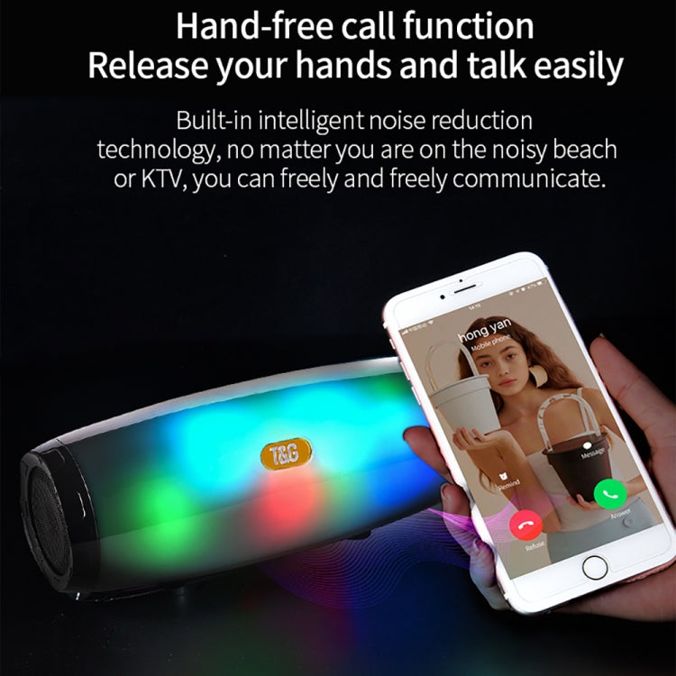 T&G TG165 5W*2 Portable Wireless Speaker Speaker With Dancing LED Flashing Light Mp3 AUX USB FM Radio Stereo Subwoofer(Green) - Desktop Speaker by T&G | Online Shopping UK | buy2fix