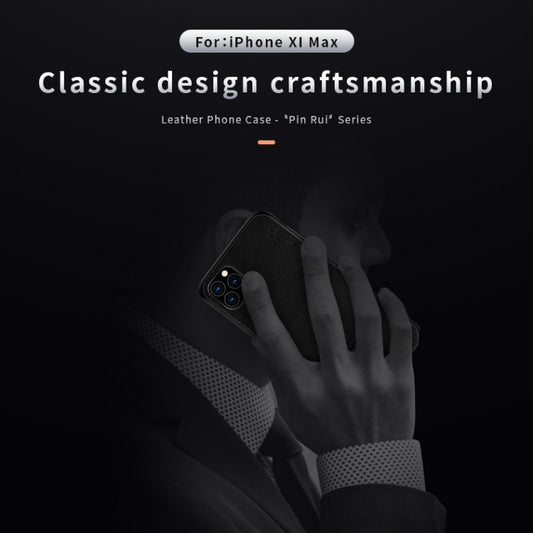 For iPhone 11 Pro Max PINWUYO Pin Rui Series Classical Leather, PC + TPU + PU Leather Waterproof And Anti-fall All-inclusive Protective Shell (Black) - iPhone 11 Pro Max Cases by PINWUYO | Online Shopping UK | buy2fix