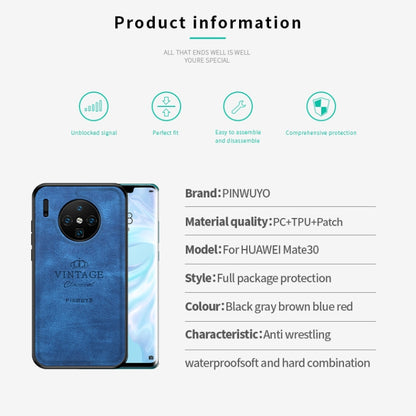 For Huawei Mate 30 PINWUYO Shockproof Waterproof Full Coverage PC + TPU + Skin Protective Case(Red) - Huawei Cases by PINWUYO | Online Shopping UK | buy2fix