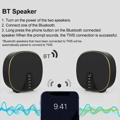 DY-52 Portable Bluetooth Speaker Wireless Loudspeaker Sound 32G Max Memory 10W Stereo Music Surround Outdoor Speaker(Black+Silver) - Desktop Speaker by buy2fix | Online Shopping UK | buy2fix
