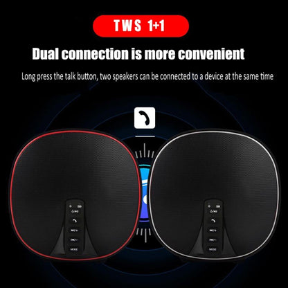 DY-52 Portable Bluetooth Speaker Wireless Loudspeaker Sound 32G Max Memory 10W Stereo Music Surround Outdoor Speaker(Black+Silver) - Desktop Speaker by buy2fix | Online Shopping UK | buy2fix