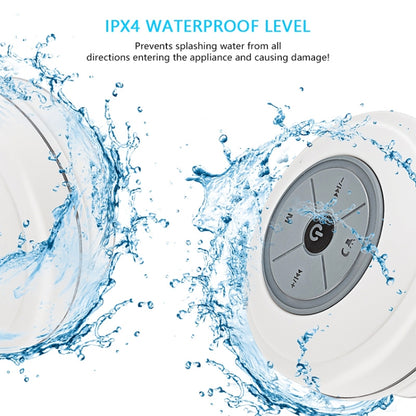 BTS-09 Wireless Bluetooth Speaker Waterproof Led FM Radio Subwoofer Bluetooth Column TF Card Suction Cup Mini Shower Speaker(Blue) - Waterproof Speaker by buy2fix | Online Shopping UK | buy2fix