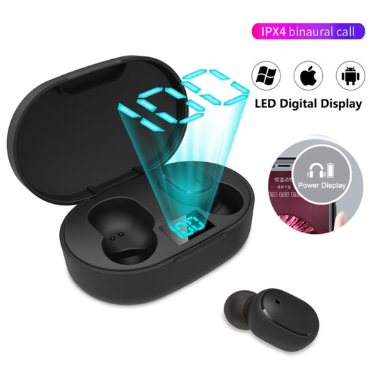 E6S LED Display Wireless Earphone TWS  Bluetooth V5.3 Headsets Waterproof Bluetooth Earbuds - TWS Earphone by buy2fix | Online Shopping UK | buy2fix