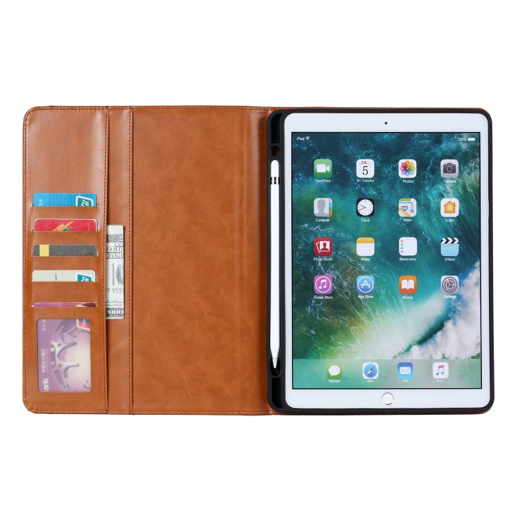 For iPad 10.2 Knead Skin Texture Horizontal Flip Leather Case with Photo Frame & Holder & Card Slots & Wallet(Black) - iPad 10.2 Cases by buy2fix | Online Shopping UK | buy2fix