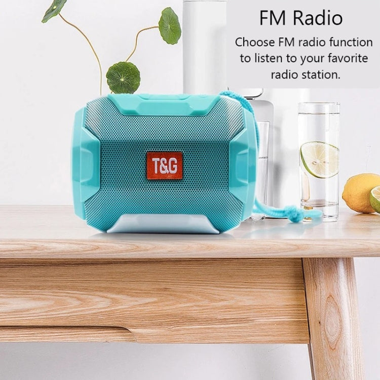 T&G TG162 LED Stereo Portable Bluetooth Speaker Mini Wireless Speaker Subwoofer(Blue) - Desktop Speaker by T&G | Online Shopping UK | buy2fix