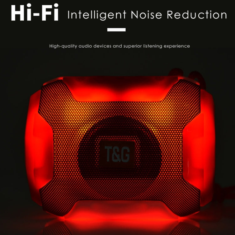 T&G TG162 LED Stereo Portable Bluetooth Speaker Mini Wireless Speaker Subwoofer(Blue) - Desktop Speaker by T&G | Online Shopping UK | buy2fix