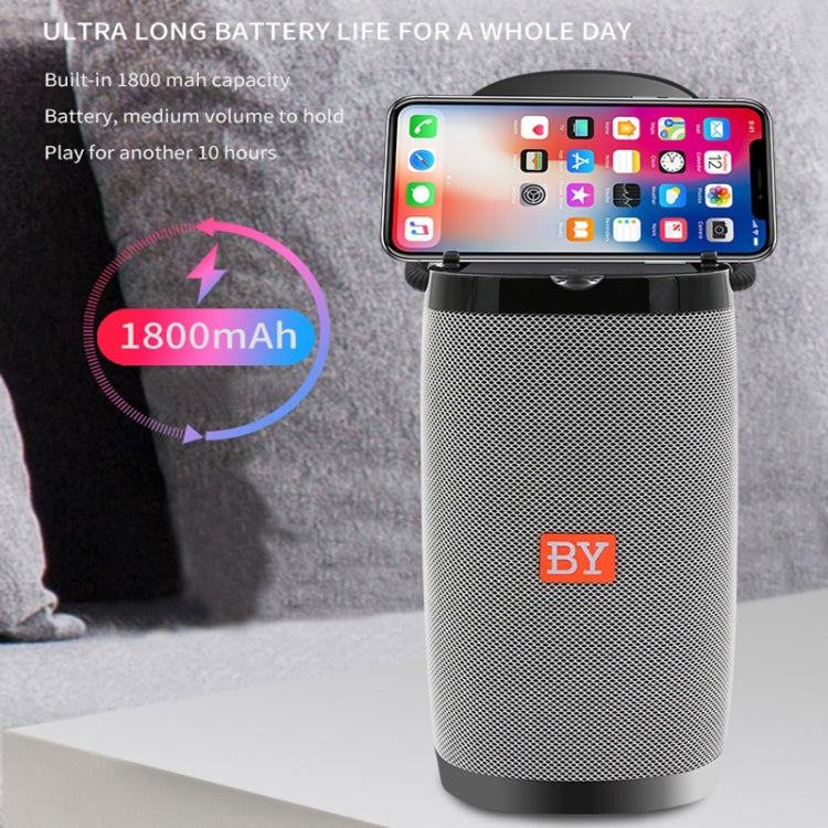 NBY 6650 Portable Multi-function Bluetooth Speaker 3D Surround Stereo Sound, Support Wireless Charging(Gray) - Desktop Speaker by NBY | Online Shopping UK | buy2fix