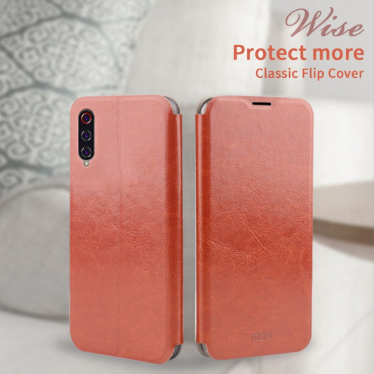 For Xiaomi  Mi 9 Pro MOFI Rui Series Classical Leather Flip Leather Case With Bracket Embedded Steel Plate All-inclusive(Black) - Xiaomi Cases by MOFI | Online Shopping UK | buy2fix