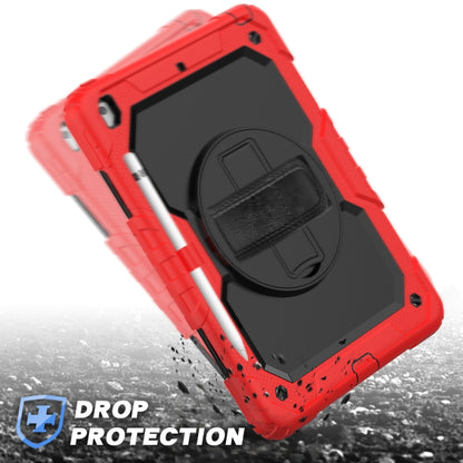 For iPad 10.2 Shockproof Colorful Silica Gel + PC Protective Case with Holder & Shoulder Strap & Hand Strap & Pen Slot(Red) - iPad 10.2 Cases by buy2fix | Online Shopping UK | buy2fix