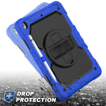 For iPad 10.2 Shockproof Colorful Silica Gel + PC Protective Case with Holder & Shoulder Strap & Hand Strap & Pen Slot(Blue) - iPad 10.2 Cases by buy2fix | Online Shopping UK | buy2fix