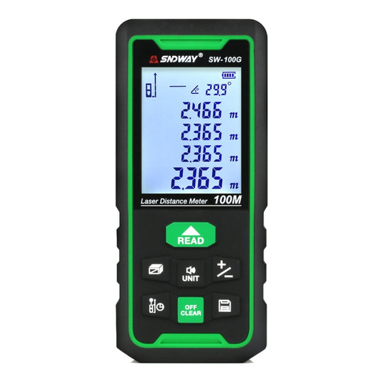 SNDWAY SW-100G Green lLght Digital Laser Tape Sensor Range Finder - Laser Rangefinder by SNDWAY | Online Shopping UK | buy2fix