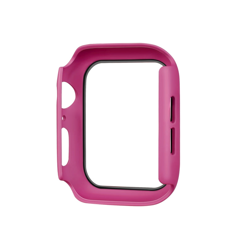 ENKAY Hat-prince Full Coverage PC Case + Tempered Glass Protector for Apple Watch Series 6 / 5 / 4 / SE 3 / SE 2 / SE 1 44mm(Rose) by ENKAY