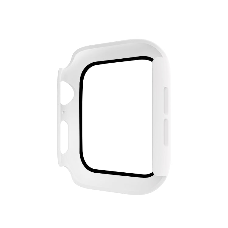 ENKAY Hat-prince Full Coverage PC Case + Tempered Glass Protector for Apple Watch Series 6 / 5 / 4 / SE 3 / SE 2 / SE 1 44mm(White) by ENKAY