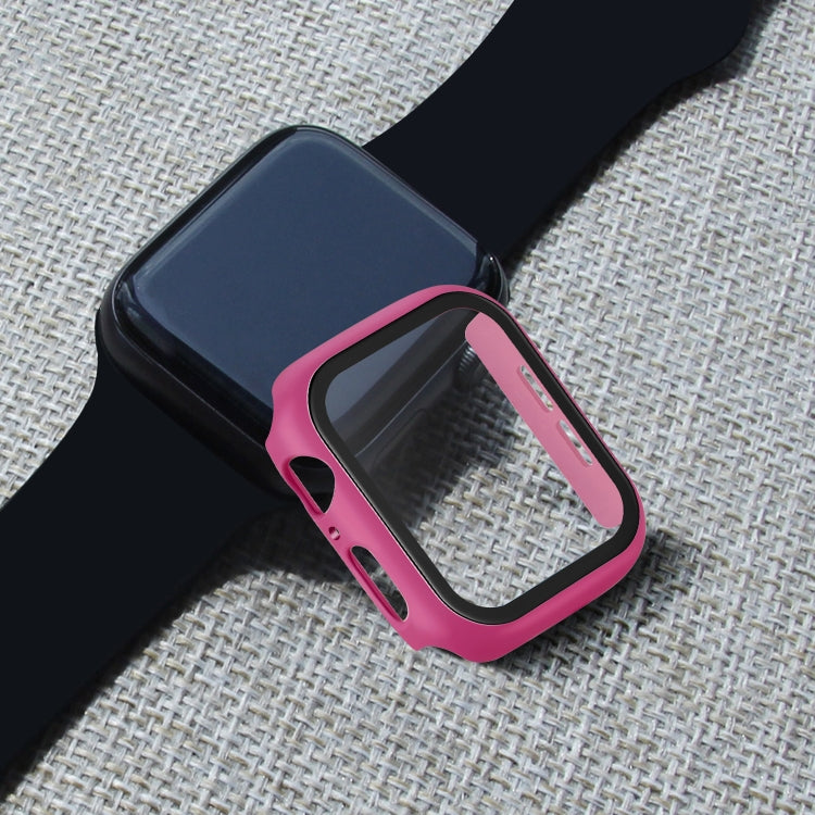 ENKAY Hat-prince Full Coverage PC Case + Tempered Glass Protector for Apple Watch Series 6 / 5 / 4 / SE 3 / SE 2 / SE 1 40mm(Rose) by ENKAY