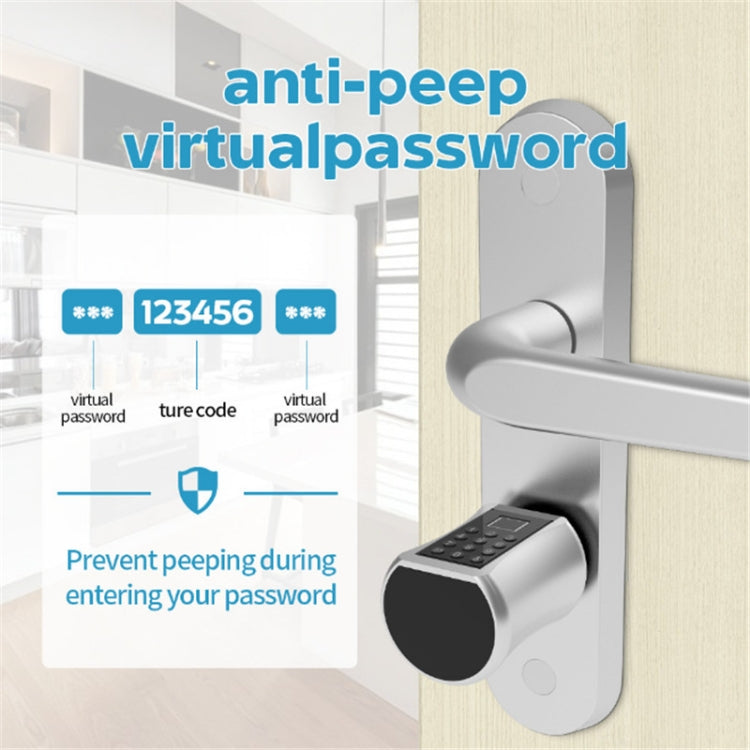 60+40mm Office Home Value Fingerprint Password Smart Lock Core Password Lock Only LockLock Home Security Door Lock(Silver) - Lock Cylinders by buy2fix | Online Shopping UK | buy2fix