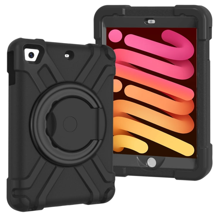 For iPad MINI1/2/3 EVA + PC Flat Protective Shell with 360 ° Rotating Bracket(Black+Black) - iPad Mini 4 & 3 & 2 & 1 Cases by buy2fix | Online Shopping UK | buy2fix
