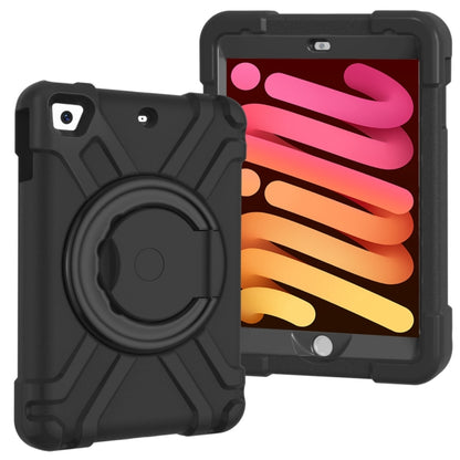 For iPad MINI1/2/3 EVA + PC Flat Protective Shell with 360 ° Rotating Bracket(Black+Black) - iPad Mini 4 & 3 & 2 & 1 Cases by buy2fix | Online Shopping UK | buy2fix