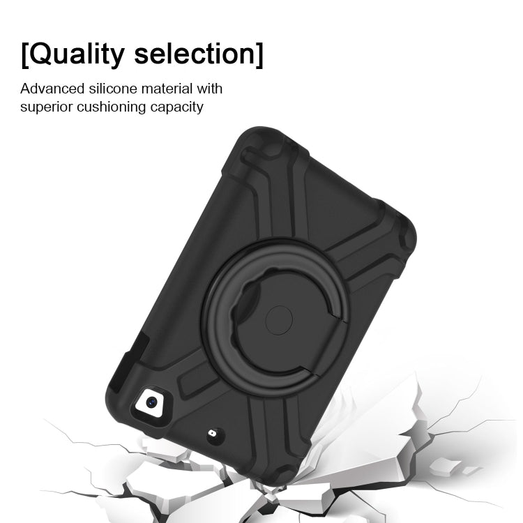 For iPad MINI1/2/3 EVA + PC Flat Protective Shell with 360 ° Rotating Bracket(Black+Black) - iPad Mini 4 & 3 & 2 & 1 Cases by buy2fix | Online Shopping UK | buy2fix