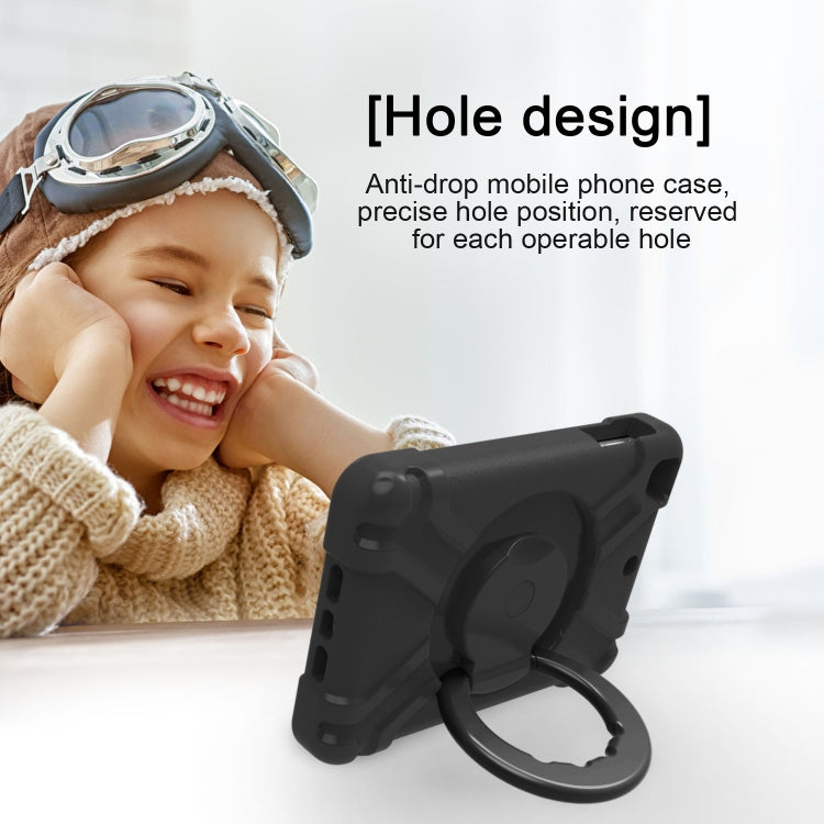 For iPad MINI1/2/3 EVA + PC Flat Protective Shell with 360 ° Rotating Bracket(Black+Black) - iPad Mini 4 & 3 & 2 & 1 Cases by buy2fix | Online Shopping UK | buy2fix
