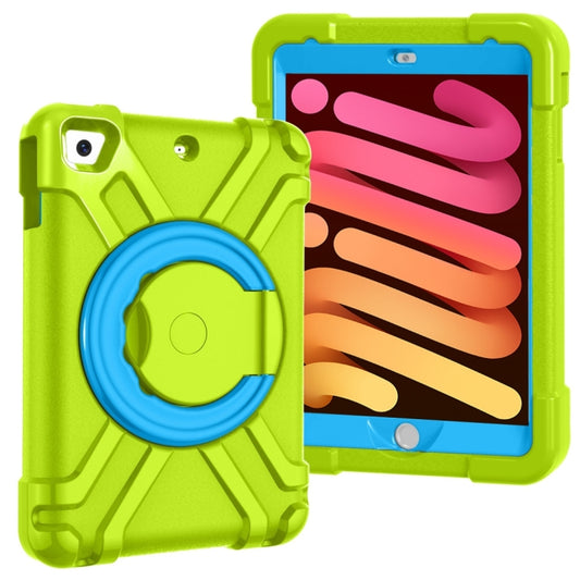 For iPad MINI1/2/3 EVA + PC Flat Protective Shell with 360 ° Rotating Bracket(Grass Green+Blue) - iPad Mini 4 & 3 & 2 & 1 Cases by buy2fix | Online Shopping UK | buy2fix