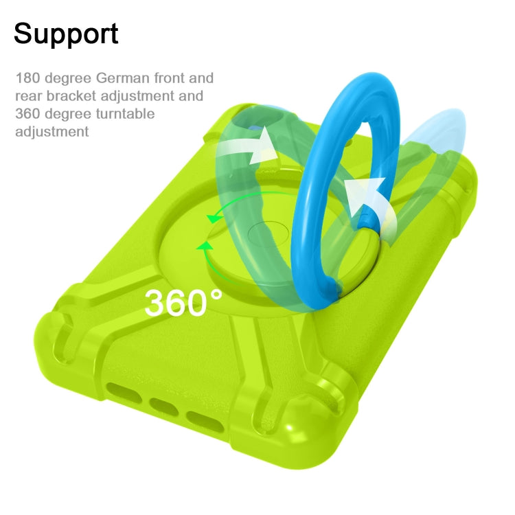 For iPad MINI1/2/3 EVA + PC Flat Protective Shell with 360 ° Rotating Bracket(Grass Green+Blue) - iPad Mini 4 & 3 & 2 & 1 Cases by buy2fix | Online Shopping UK | buy2fix