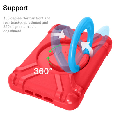 For iPad MINI1/2/3 EVA + PC Flat Protective Shell with 360 ° Rotating Bracket(Red+Blue) - iPad Mini 4 & 3 & 2 & 1 Cases by buy2fix | Online Shopping UK | buy2fix
