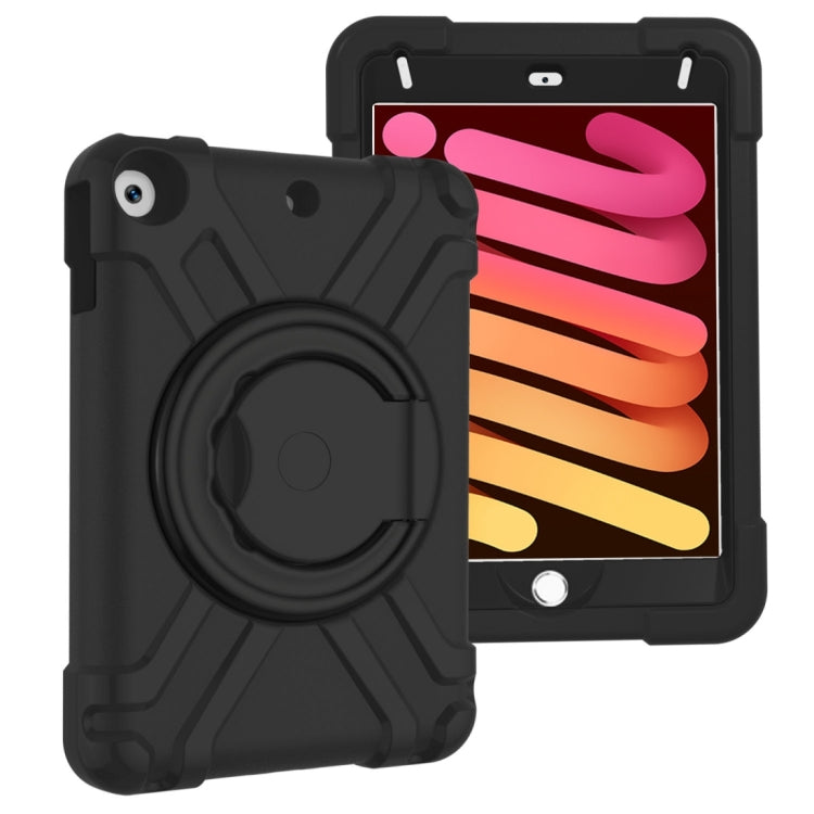 For iPad MINI 4/5 EVA + PC Flat Protective Shell with 360 ° Rotating Bracket(Black+Black) - iPad Mini 4 & 3 & 2 & 1 Cases by buy2fix | Online Shopping UK | buy2fix