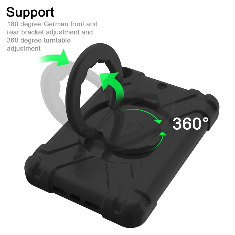 For iPad MINI 4/5 EVA + PC Flat Protective Shell with 360 ° Rotating Bracket(Black+Black) - iPad Mini 4 & 3 & 2 & 1 Cases by buy2fix | Online Shopping UK | buy2fix