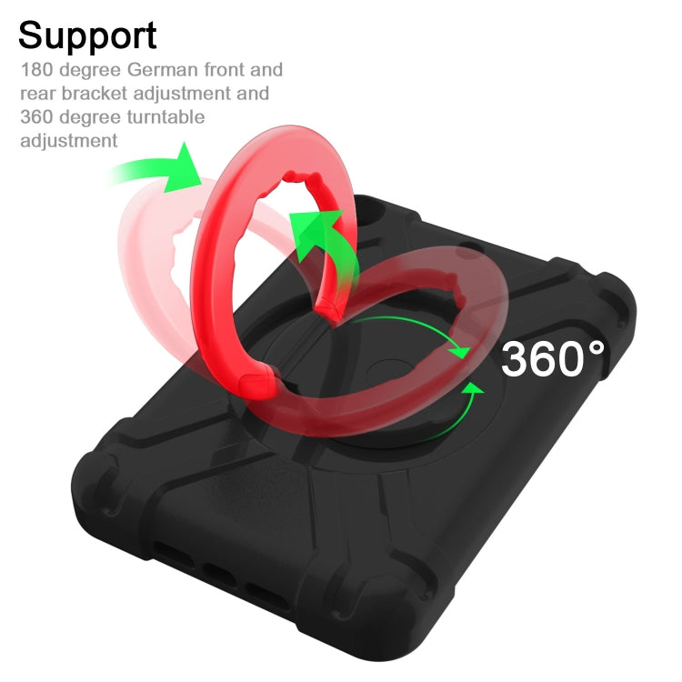 For iPad MINI 4/5 EVA + PC Flat Protective Shell with 360 ° Rotating Bracket(Black+Red) - iPad Mini 4 & 3 & 2 & 1 Cases by buy2fix | Online Shopping UK | buy2fix