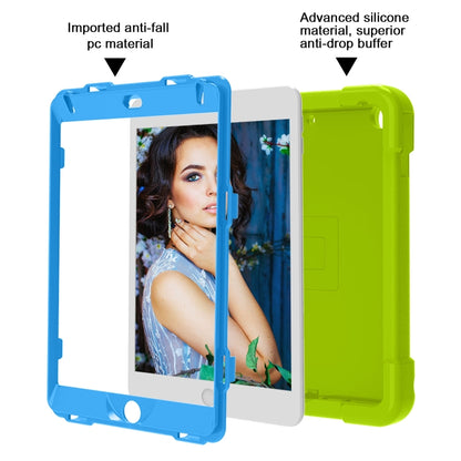 For iPad MINI 4/5 EVA + PC Flat Protective Shell with 360 ° Rotating Bracket(Grass Green+Blue) - iPad Mini 4 & 3 & 2 & 1 Cases by buy2fix | Online Shopping UK | buy2fix