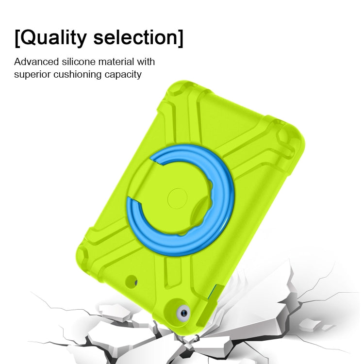 For iPad MINI 4/5 EVA + PC Flat Protective Shell with 360 ° Rotating Bracket(Grass Green+Blue) - iPad Mini 4 & 3 & 2 & 1 Cases by buy2fix | Online Shopping UK | buy2fix