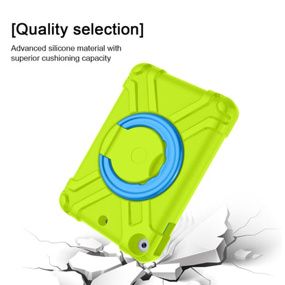 For iPad MINI 4/5 EVA + PC Flat Protective Shell with 360 ° Rotating Bracket(Grass Green+Blue) - iPad Mini 4 & 3 & 2 & 1 Cases by buy2fix | Online Shopping UK | buy2fix
