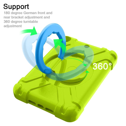 For iPad MINI 4/5 EVA + PC Flat Protective Shell with 360 ° Rotating Bracket(Grass Green+Blue) - iPad Mini 4 & 3 & 2 & 1 Cases by buy2fix | Online Shopping UK | buy2fix